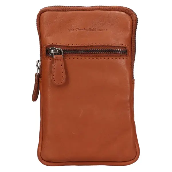 Dámska kožená crossbody kabelka na doklady The Chesterfield Brand Salva - koňak