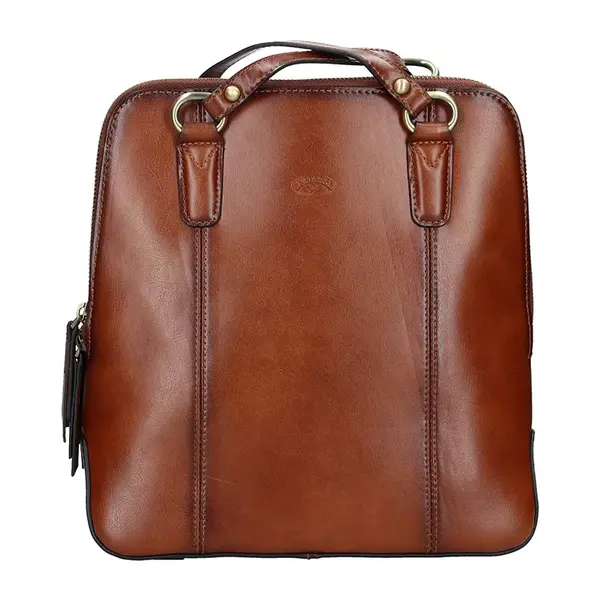 Dámska kožená batôžky kabelka Katana Martina - hnedá