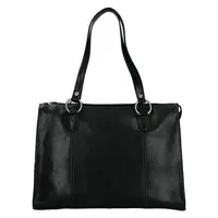 Elegantná dámska kožená kabelka Katana Jarusk - čierná