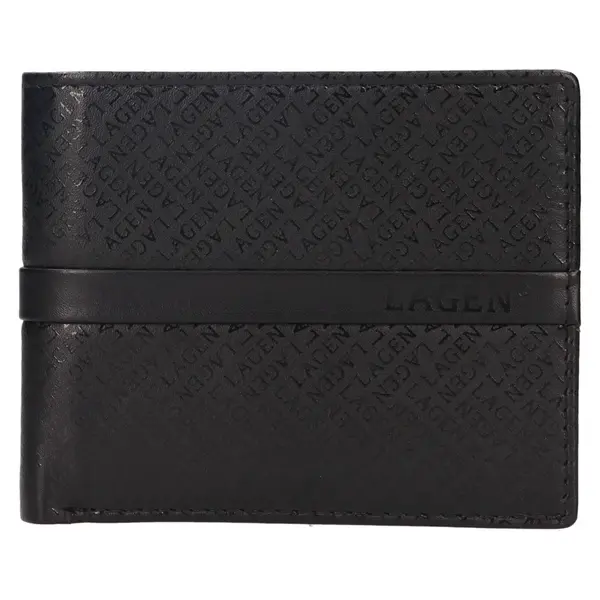 Pánská kožená peněženka Lagen Moises - černá