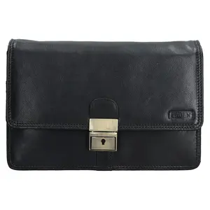 Pánské kožené etue Lagen Oliver - černá