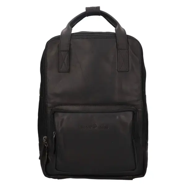 Kožený batoh Greenwood Manno - černá