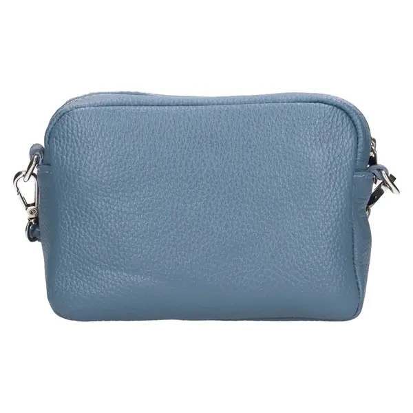 Dámska kožená crossbody kabelka Italia Marika - modrá