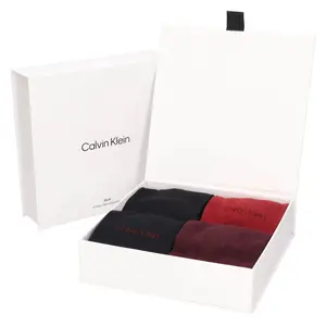 Darčeková sada ponožiek Calvin Klein Colin - 4 páry - čierno-červená