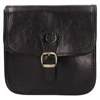 Dámska crossbody kožená kabelka Italia Jitka - čierna
