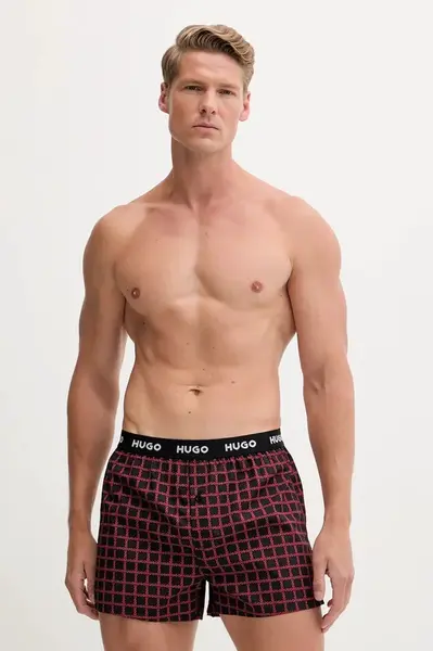 Bavlněné boxerky HUGO WOVEN BOXER TRIPLET 3-pack více barev, 50532565