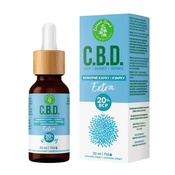 ZELENÁ ZEMĚ C.B.D. Konopné kapky s BCP Extra 30 ml