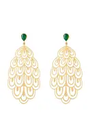 Pozlacené náušnice Lilou Paw K/AZUR/122