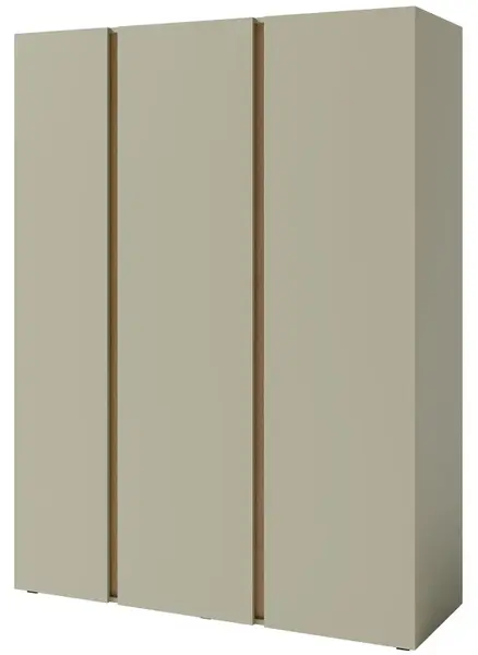 Třídveřová šatní skříň hailee - zelená/dub písečný