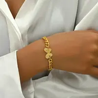 Brass Micro Pave Clear Cubic Zirconia Link Chain Bracelets for Women