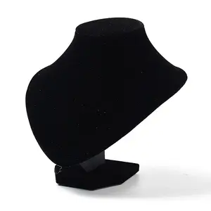 Bust Plastic Covered with Velvet Necklace Display Stands