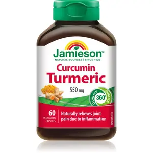 Jamieson Curcumin Turmeric 550 mg kapsle s antioxidačním účinkem 60 cps