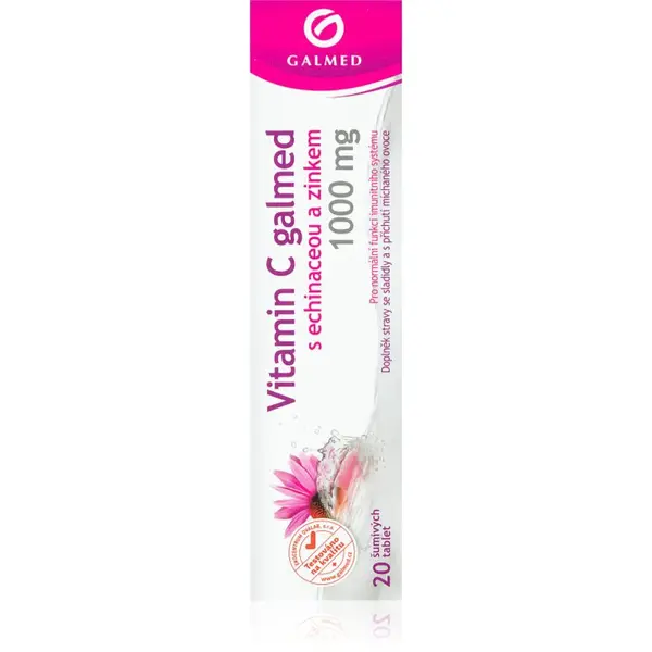 Galmed Vitamin C s echinaceou šumivé tablety pro podporu imunitního systému 20 tbl