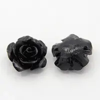Synthetic Coral 3D Flower Rose Beads