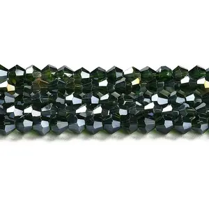 Transparent Electroplate Glass Beads Strands