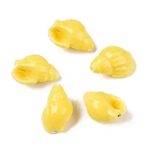 Handmade Printed Porcelain Beads Strand