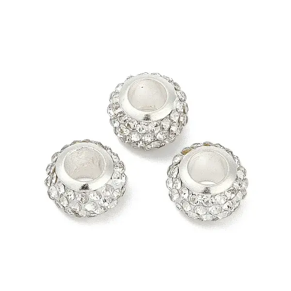 Alloy Rhinestone Clay Pave Beads