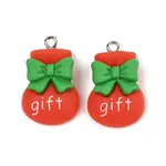 Christmas Theme Opaque Resin Pendants