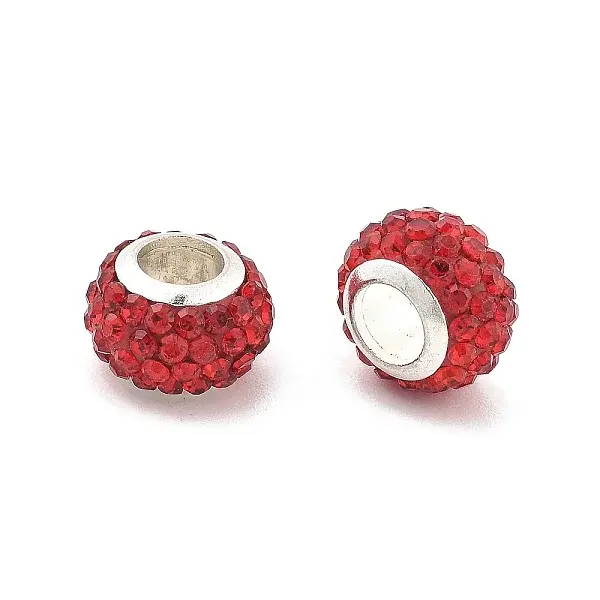Rondelle Polymer Clay European Beads