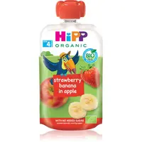 Hipp HiPPis BIO 100% ovocie jablko - banán - jahoda ovocný príkrm 100 g