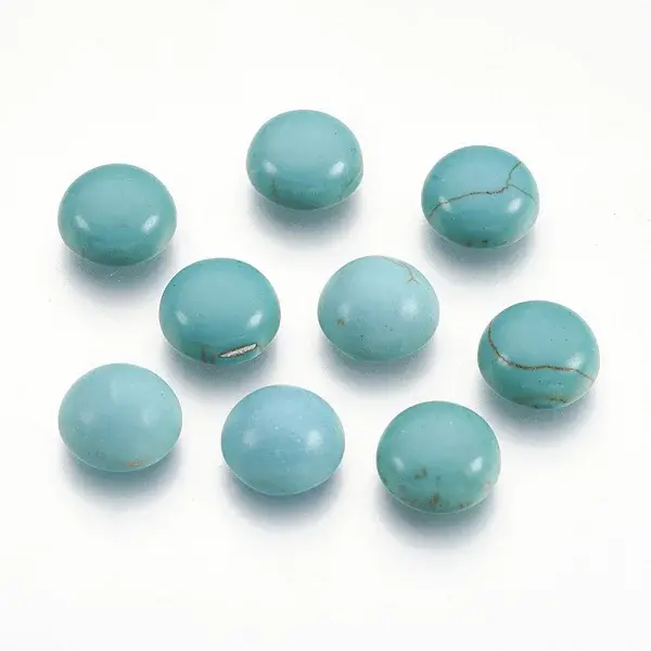 Synthetic Turquoise Flat Back Dome Cabochons