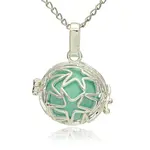 Silver Color Plated Brass Hollow Round Cage Pendants
