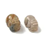 Dyed Natural Rainbow Alashan Agate Carved Beads