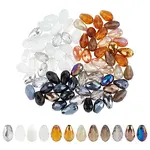 3Bags 3 Colors  Transparent Glass Beads  Segmented Multi-Color Beads