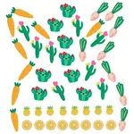 48Pcs 6 Styles PVC Plastic Cabochons