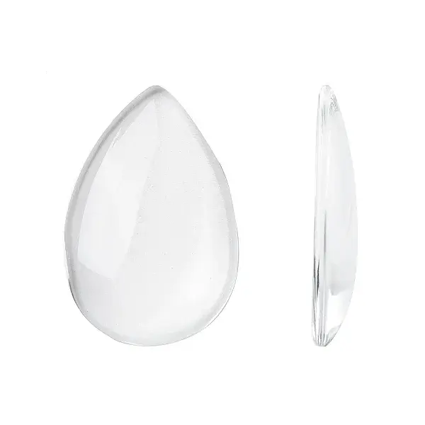 Transparent Teardrop Glass Cabochons