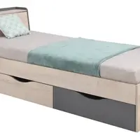 Dětská postel gama 90x200cm s úložným prostorem - dub/antracit