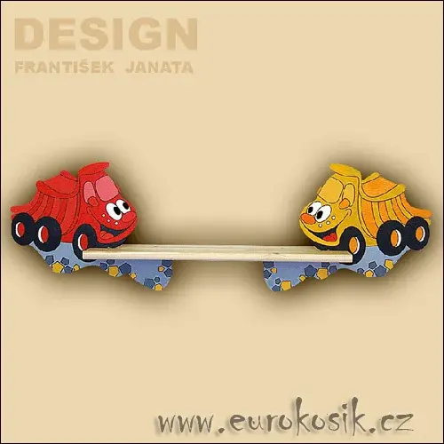 Dětská polička nákladní auta 90cm