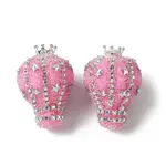 Crown Hot Air Balloon Acrylic Rhinestone Beads
