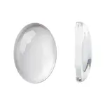 (Old Sku: GGLA-G010)Transparent Oval Glass Cabochons