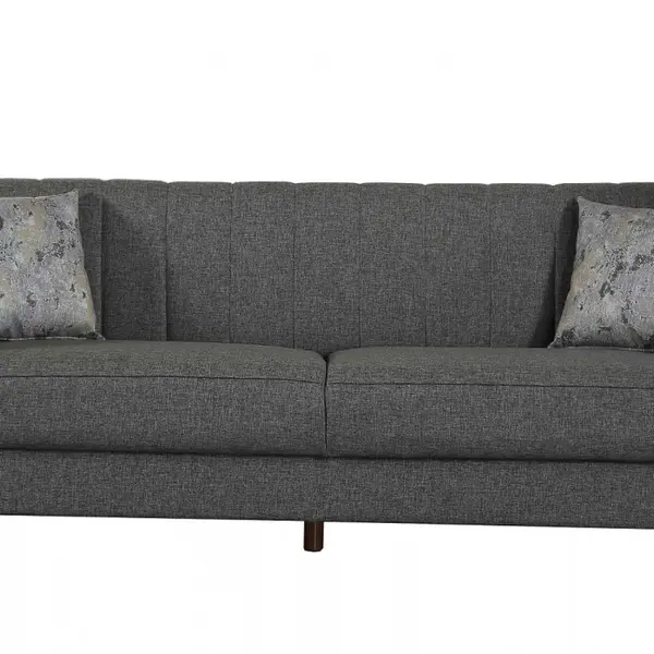 Trojmístná rozkládací pohovka s úložným prostor puerto - šedá