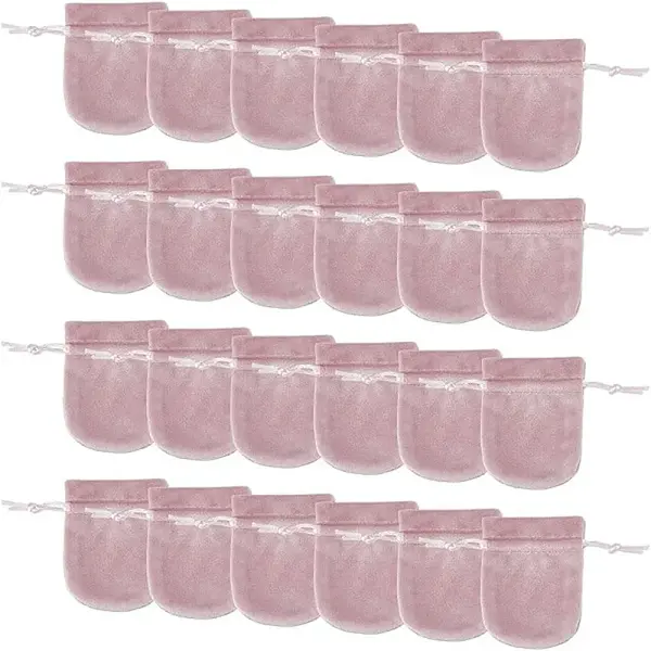 24Pcs Velvet Storage Bags