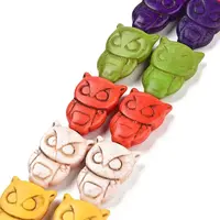 Owl Synthetic Turquoise Beads Strands