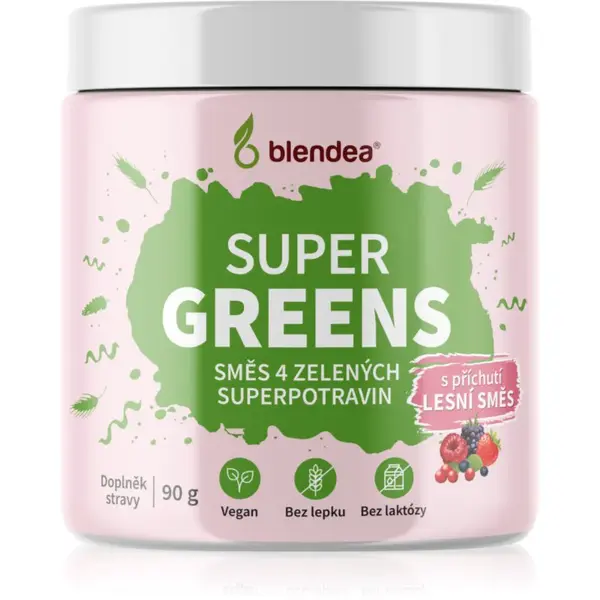 Blendea Supergreens prášek na přípravu nápoje pro detoxikaci Forest Fruits 90 g