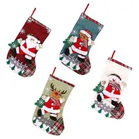 4Pcs Cloth Christmas Stockings Sets