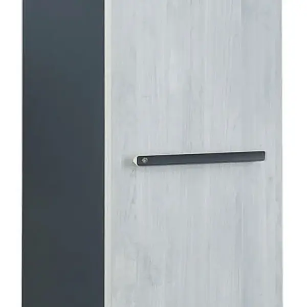 Jednodveřová šatní skříň lincoln - dub modrý/tmavě modrá