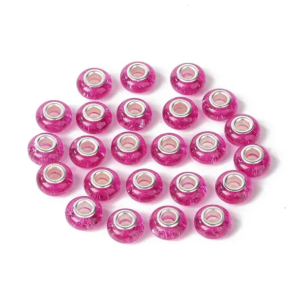Rondelle Resin European Beads