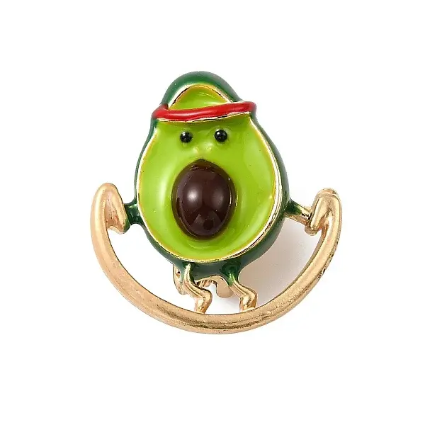 Light Golden Alloy Enamel Brooch