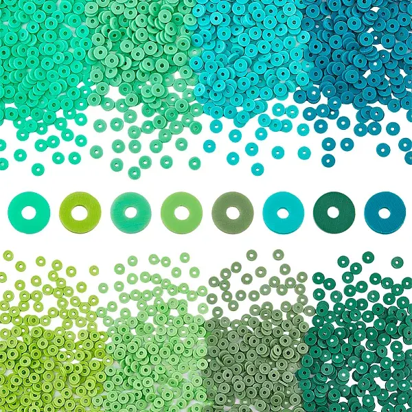 4800Pcs 8 Colors Handmade Polymer Clay Beads