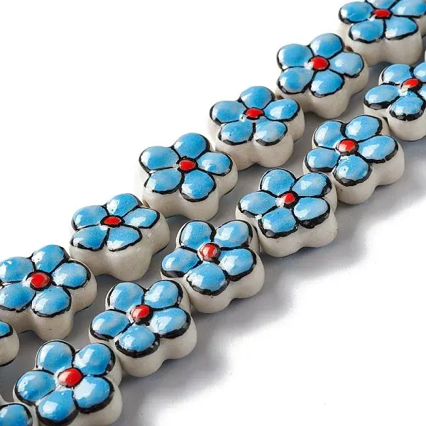 Handmade Porcelain Flower Beads Strands