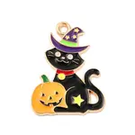 Halloween Theme Alloy Enamel Pendants