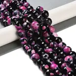 Natural Fire Crackle Agate Beads Strands