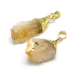 Natural Raw Rough Citrine Pendants