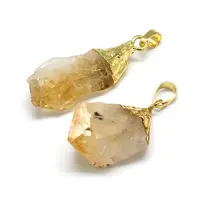 Natural Raw Rough Citrine Pendants
