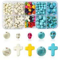 10 Styles Synthetic Turquoise Beads