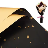 20 Sheets Plastic Gold Foil Flower Bouquets Wrapping Packaging